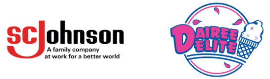 logos for s c johnson and dairee delite
